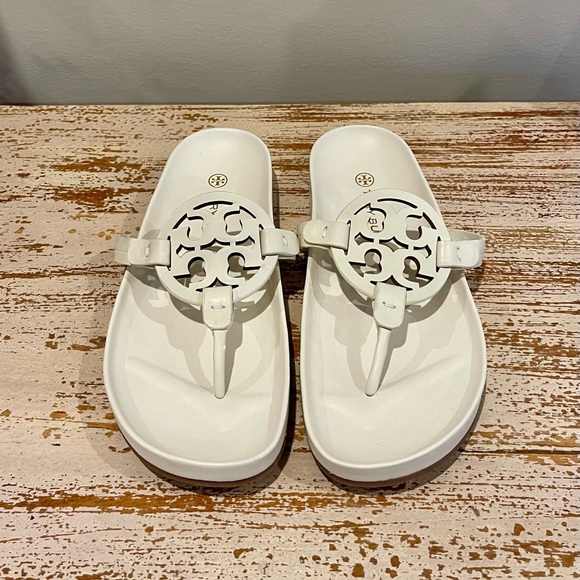 Tory Burch Miller Cloud Calf Leather New Ivory Sandals - Picture 7 of 13